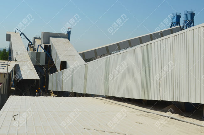 河北邢台内丘中联水泥时产1000吨水泥骨料生产线输送密封